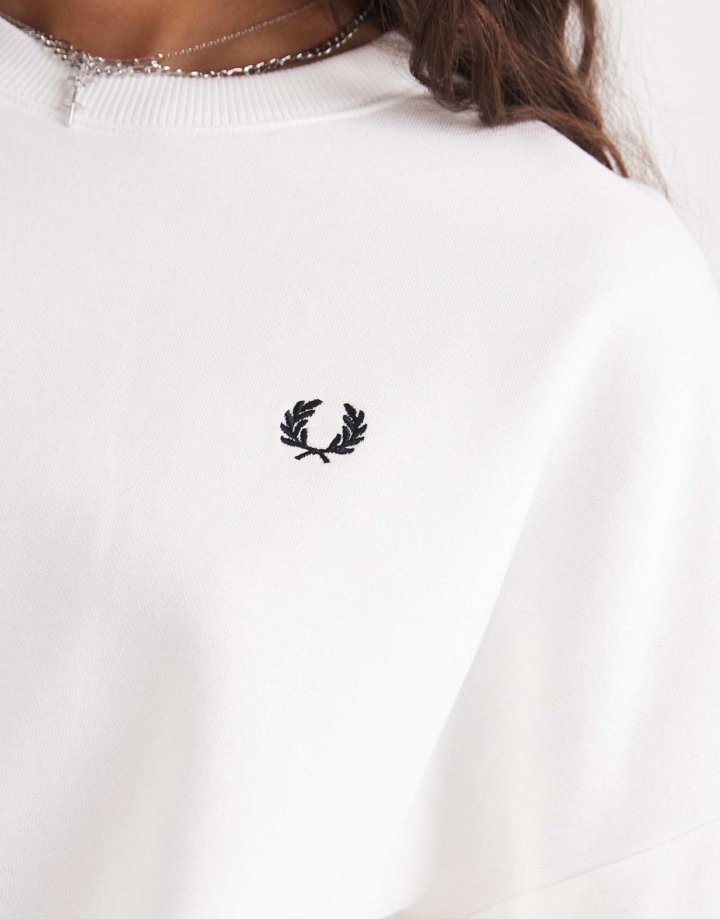 Fred Perry - Tipped Sweatshirt In White