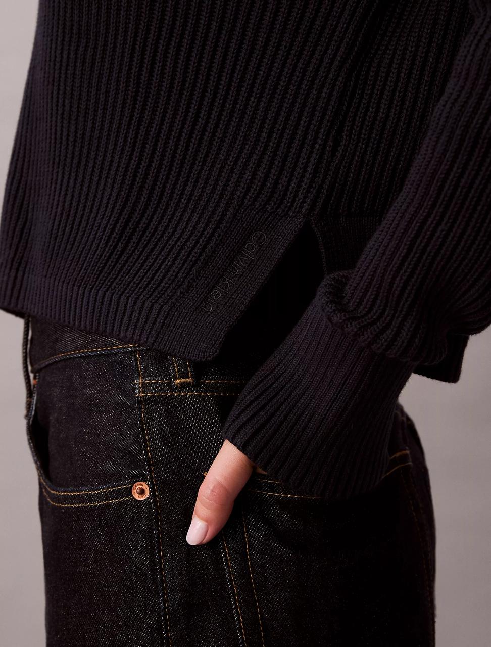 Calvin Klein - Smooth Cotton Relaxed Polo Sweater