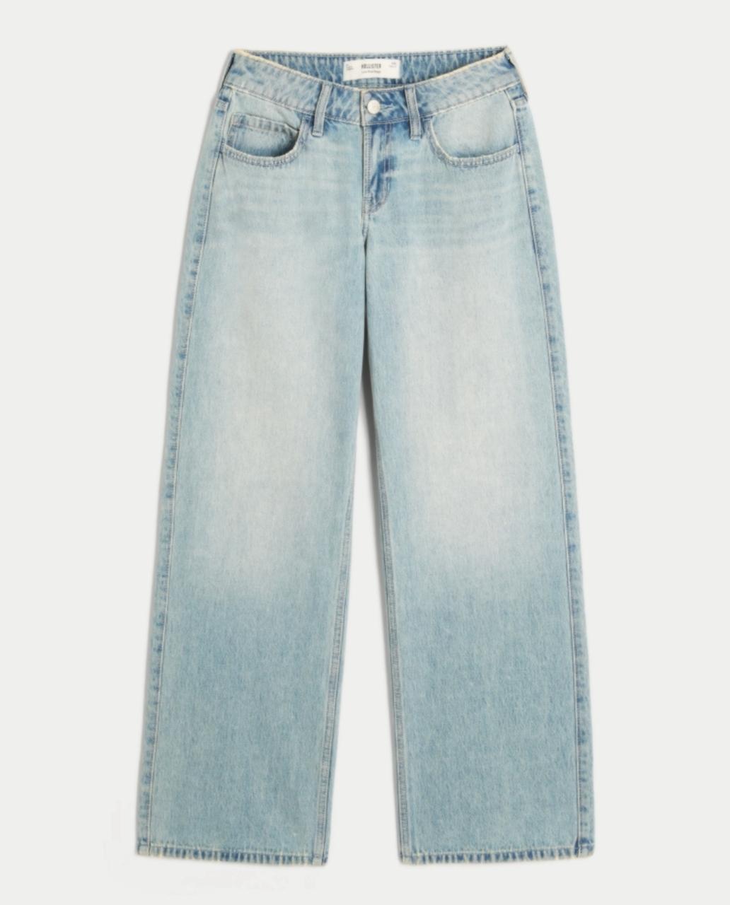 Hollister - Low-Rise Grey Baggy Jeans