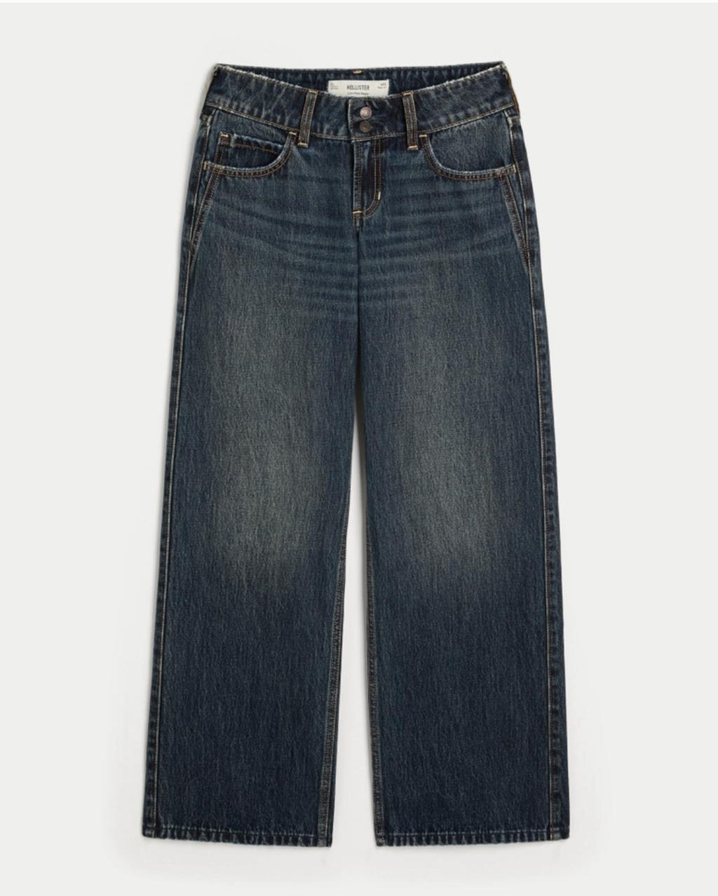 Hollister - Low-Rise Grey Baggy Jeans