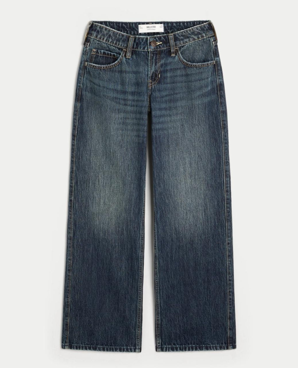 Hollister - Low-Rise Grey Baggy Jeans