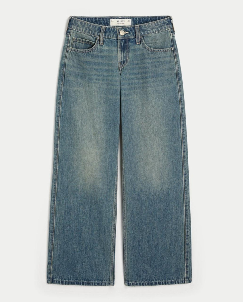 Hollister - Low-Rise Grey Baggy Jeans