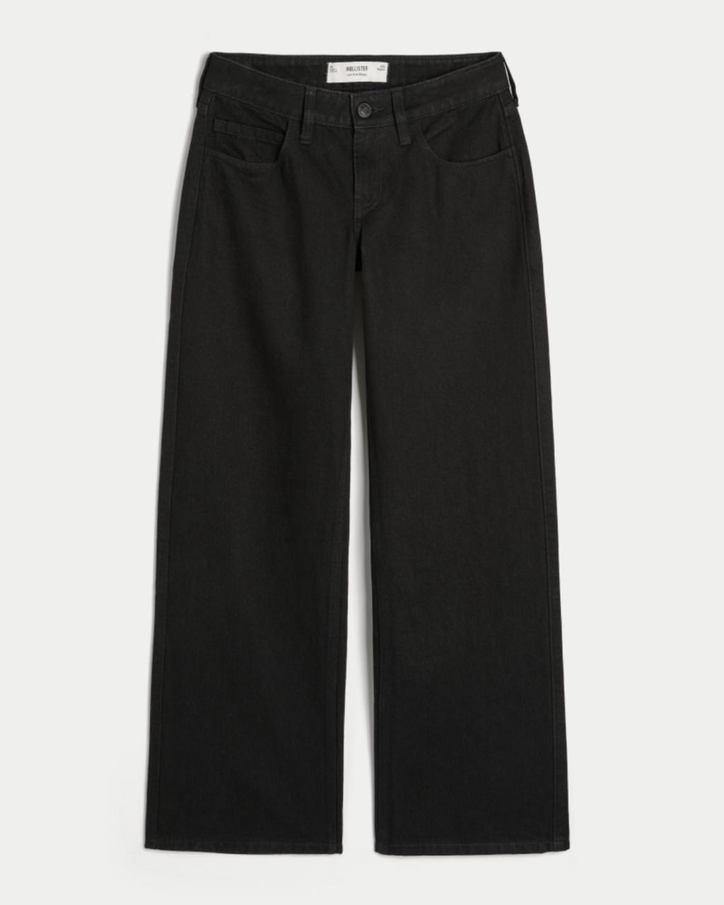 Hollister - Low-Rise Grey Baggy Jeans