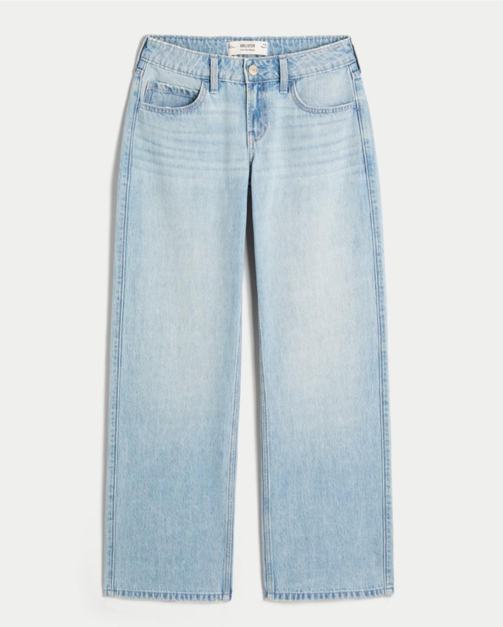 Hollister - Low-Rise Grey Baggy Jeans