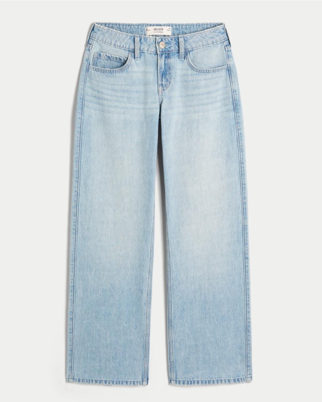 Hollister - Low-Rise Grey Baggy Jeans