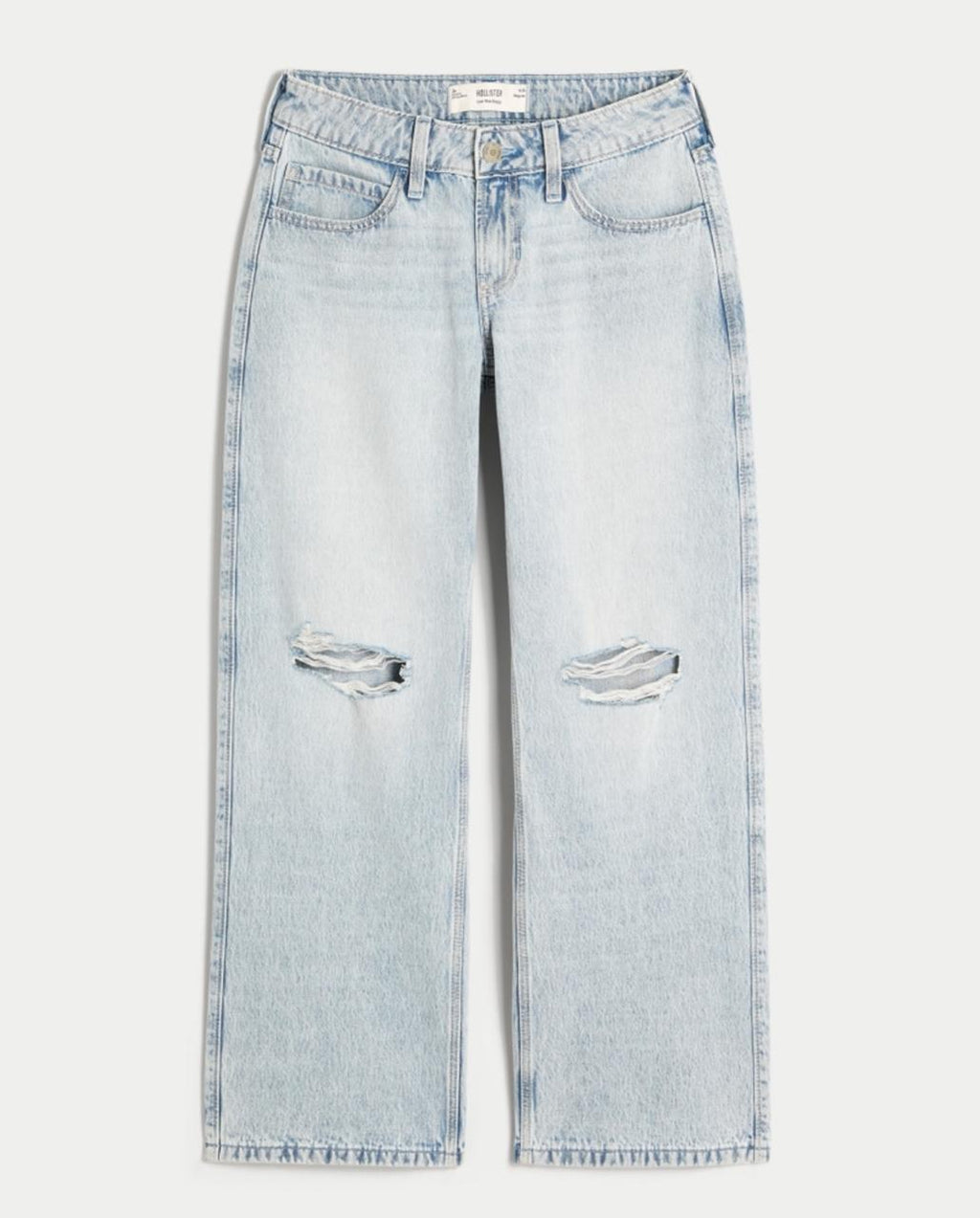 Hollister - Low-Rise Grey Baggy Jeans