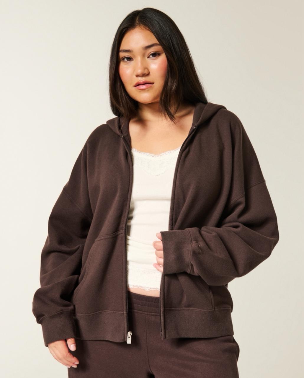 Hollister - Oversized Zip-Up Hoodie