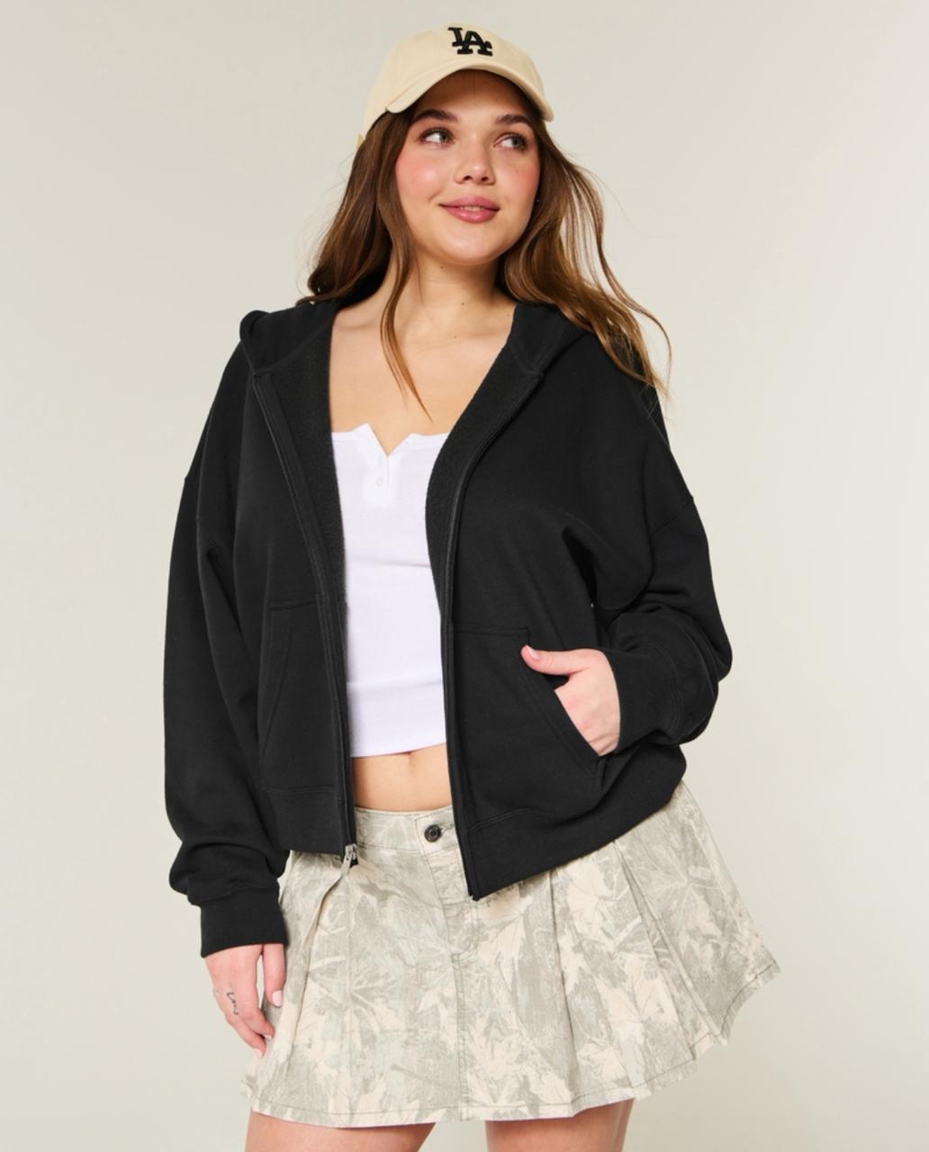 Hollister - Oversized Zip-Up Hoodie