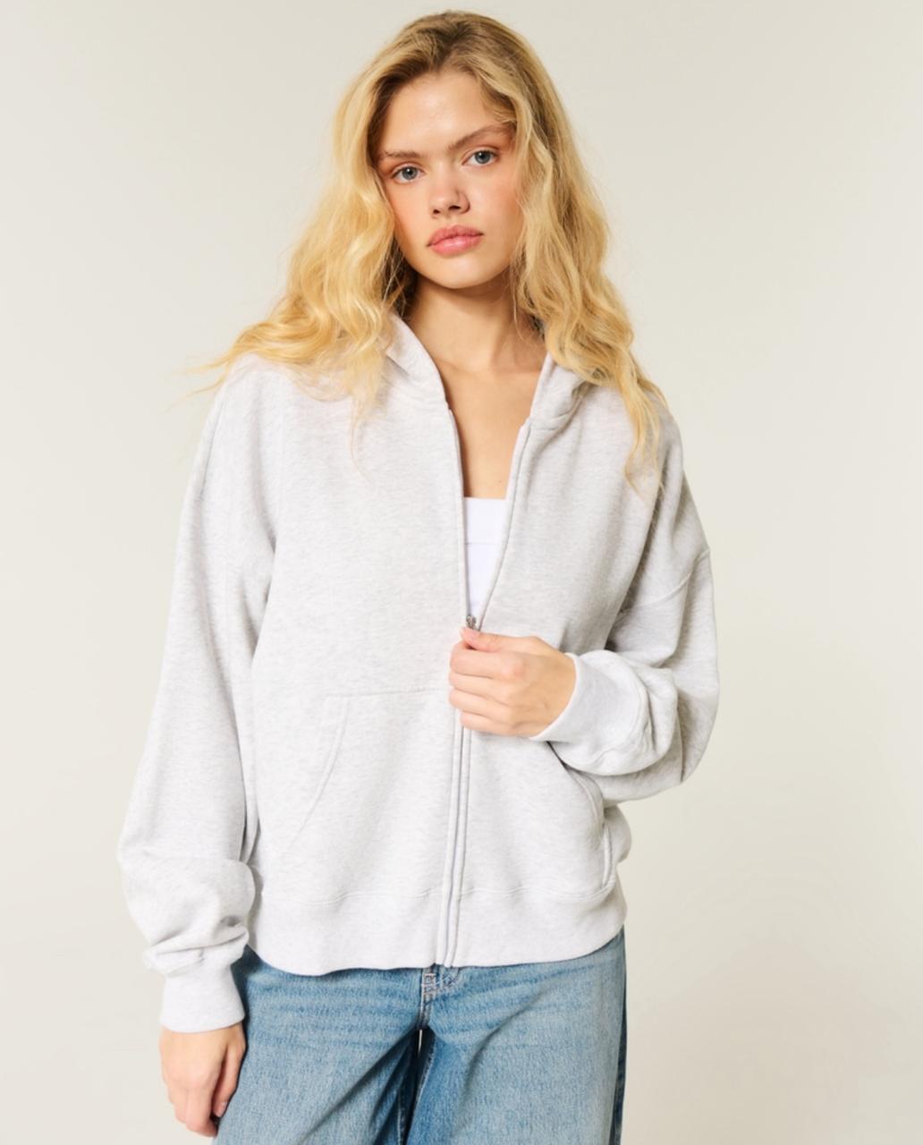Hollister - Oversized Zip-Up Hoodie