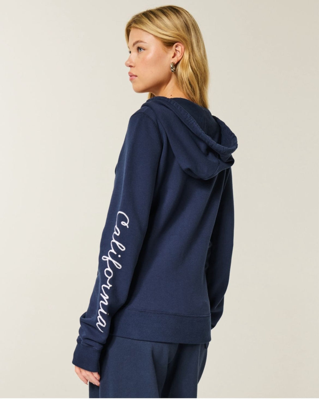 Hollister - Logo Graphic Zip-Up Hoodie