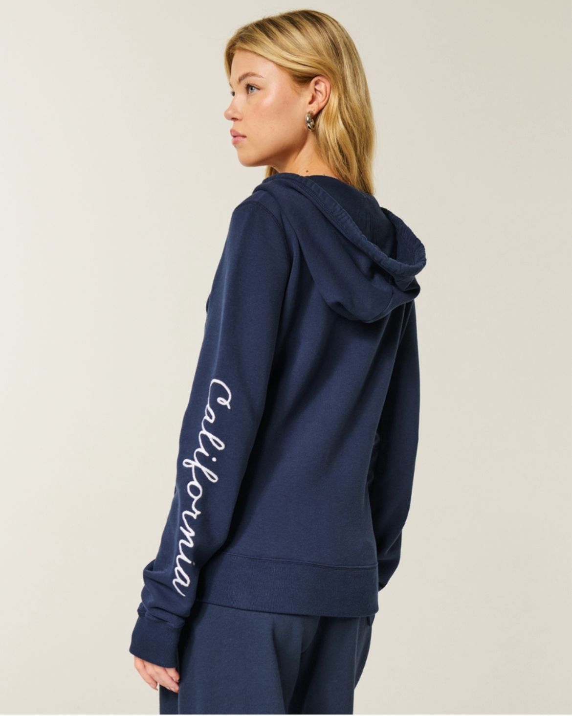 Hollister - Logo Graphic Zip-Up Hoodie