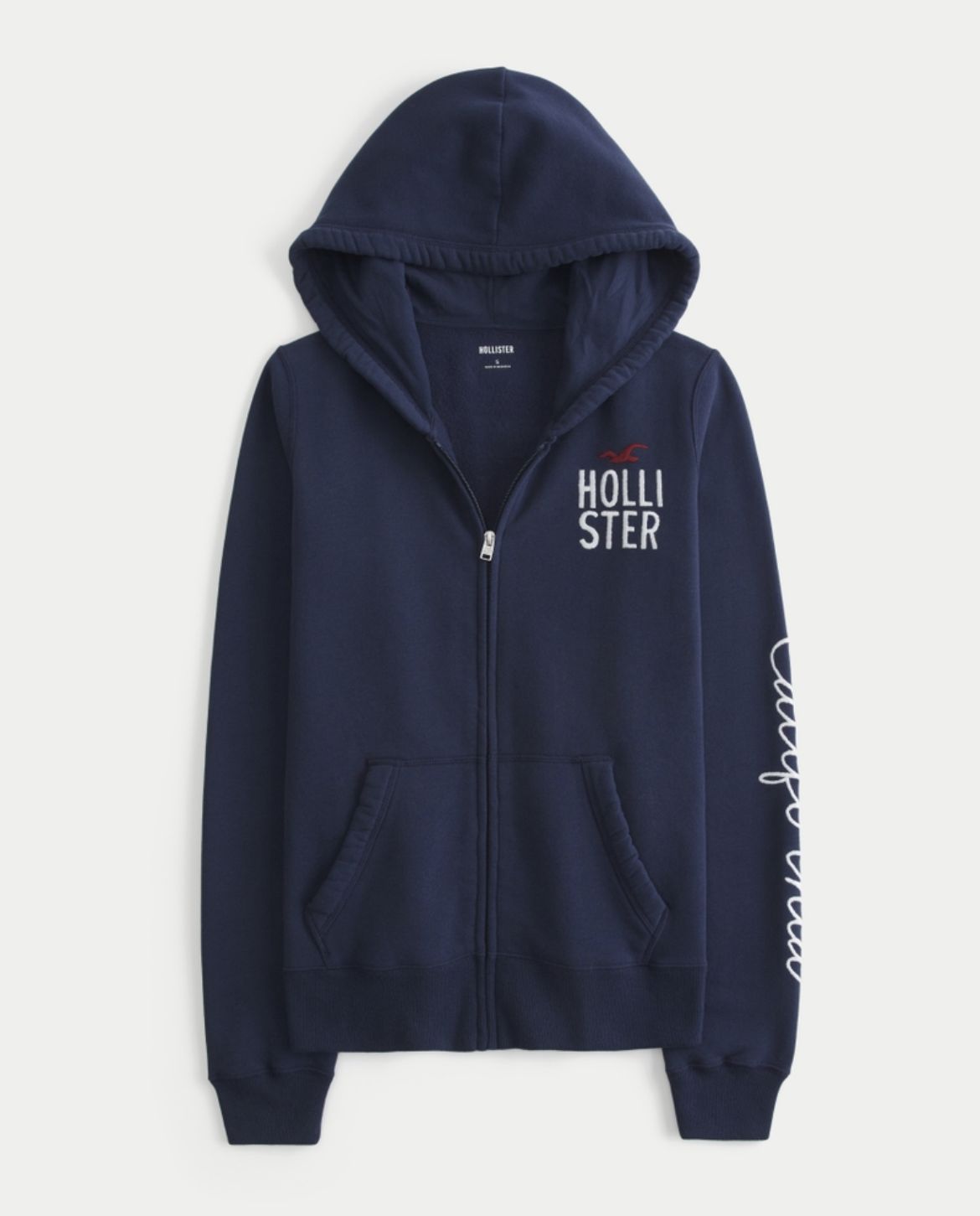 Hollister - Logo Graphic Zip-Up Hoodie