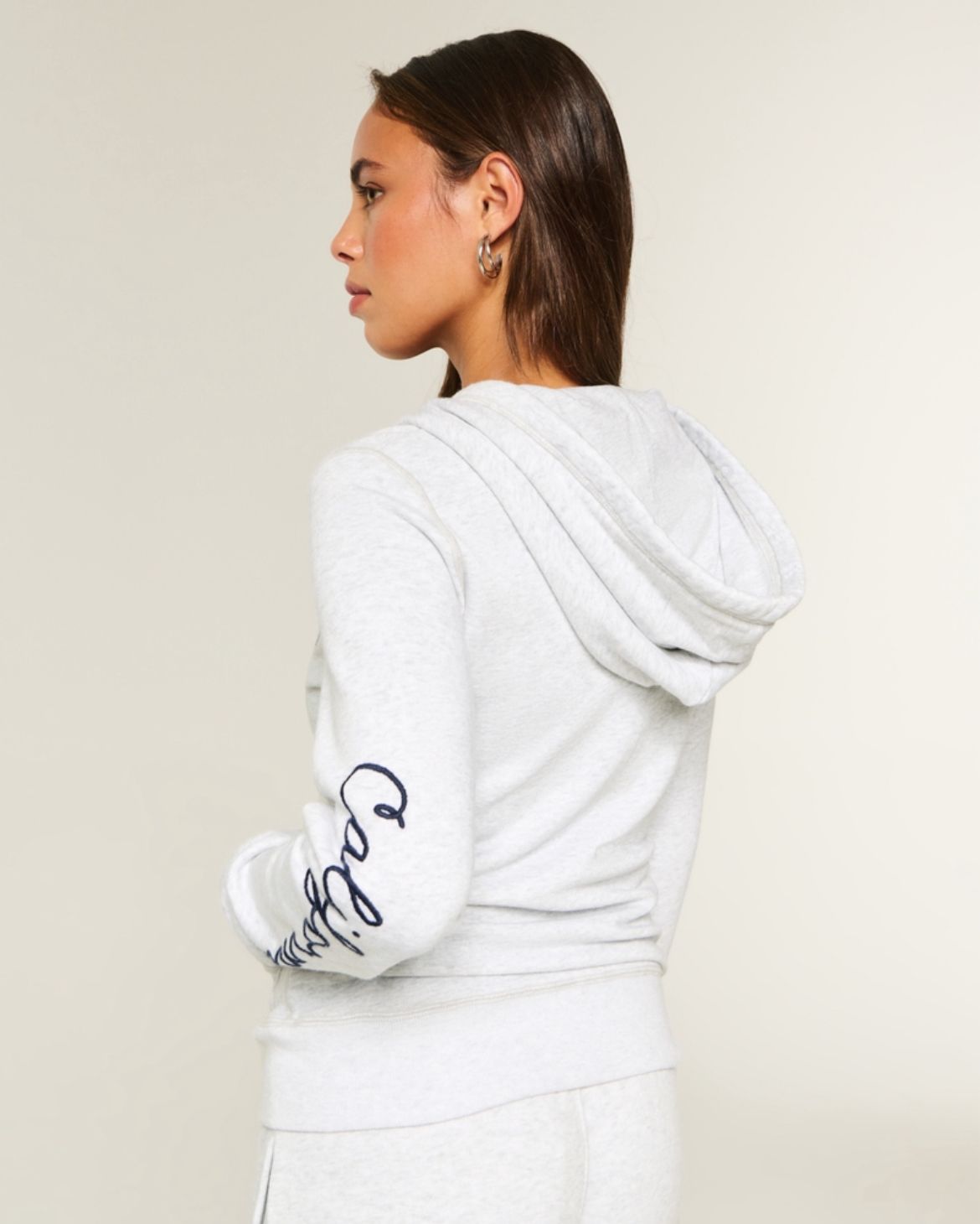 Hollister - Logo Graphic Zip-Up Hoodie