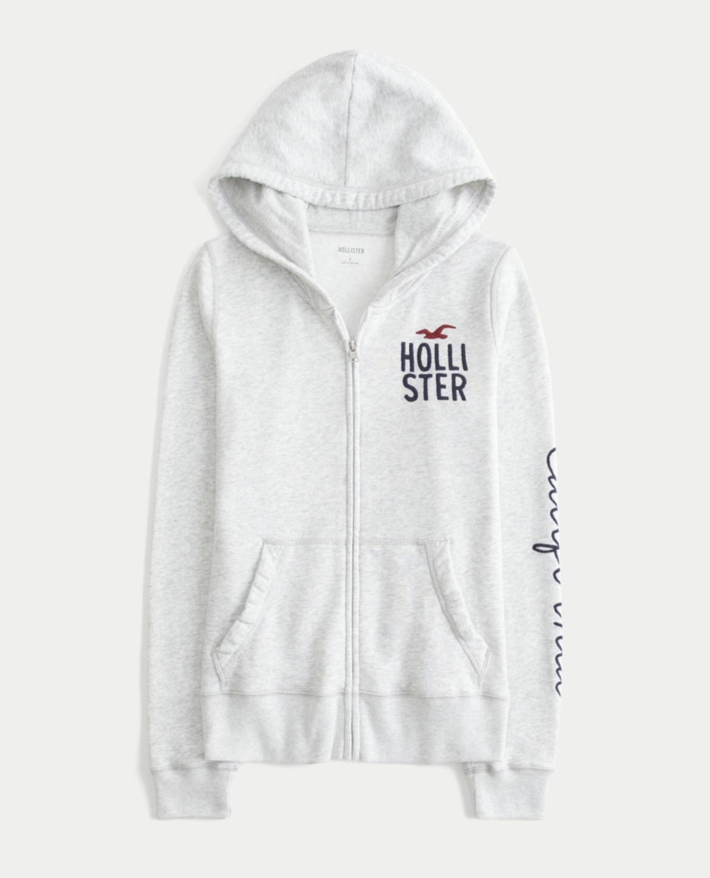 Hollister - Logo Graphic Zip-Up Hoodie