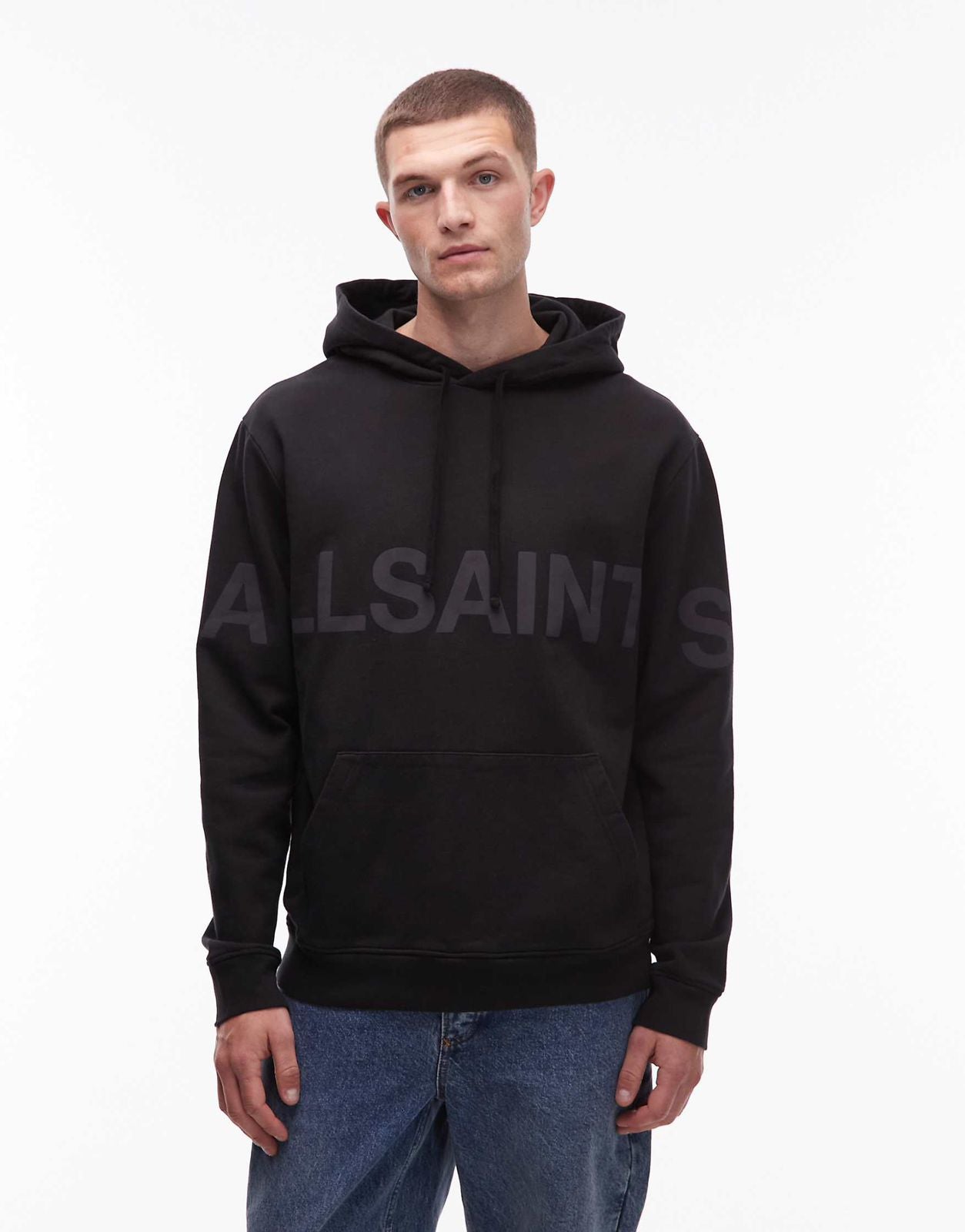Allsaints - Allsaints Biggy hoodie in black