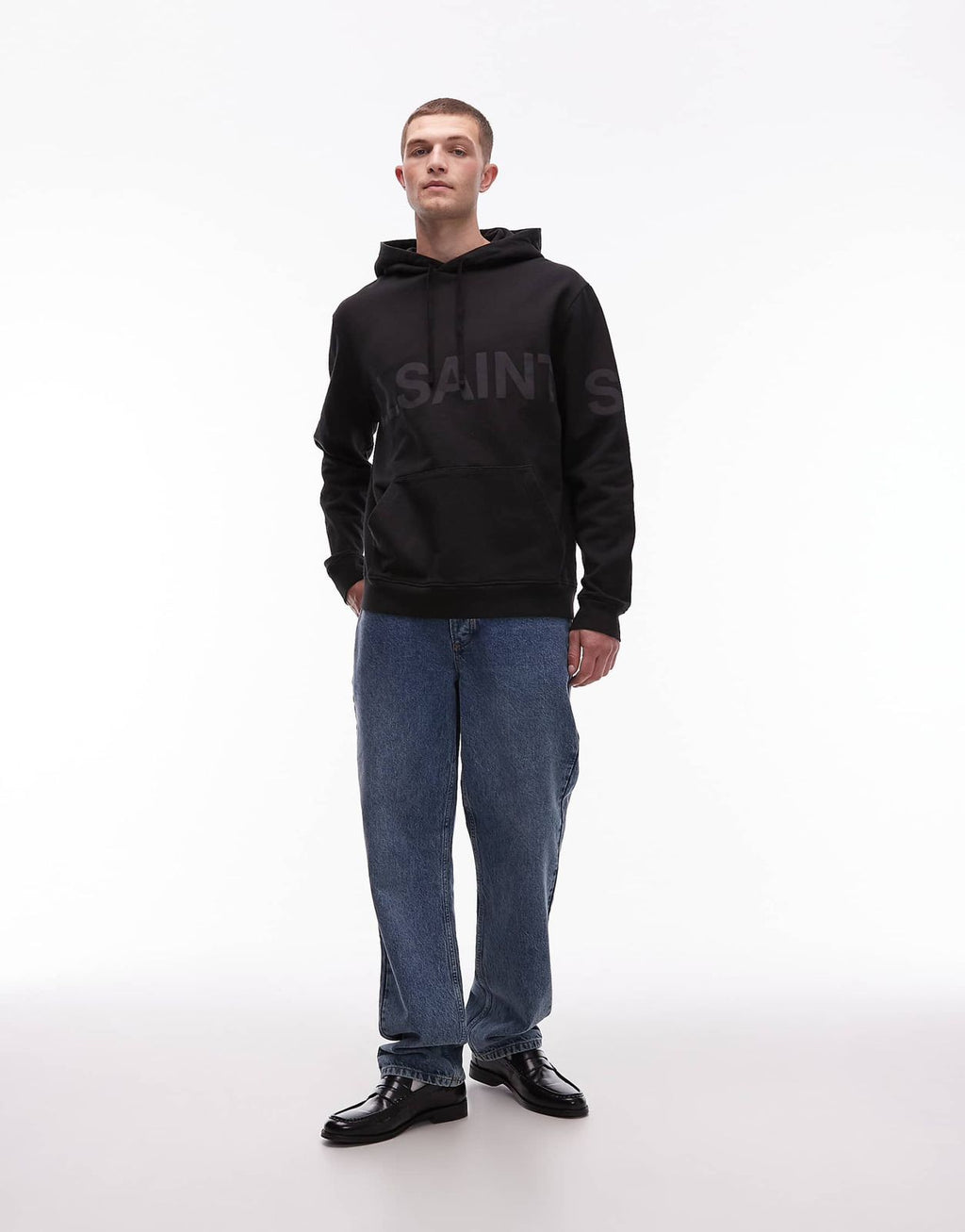 Allsaints - Allsaints Biggy hoodie in black