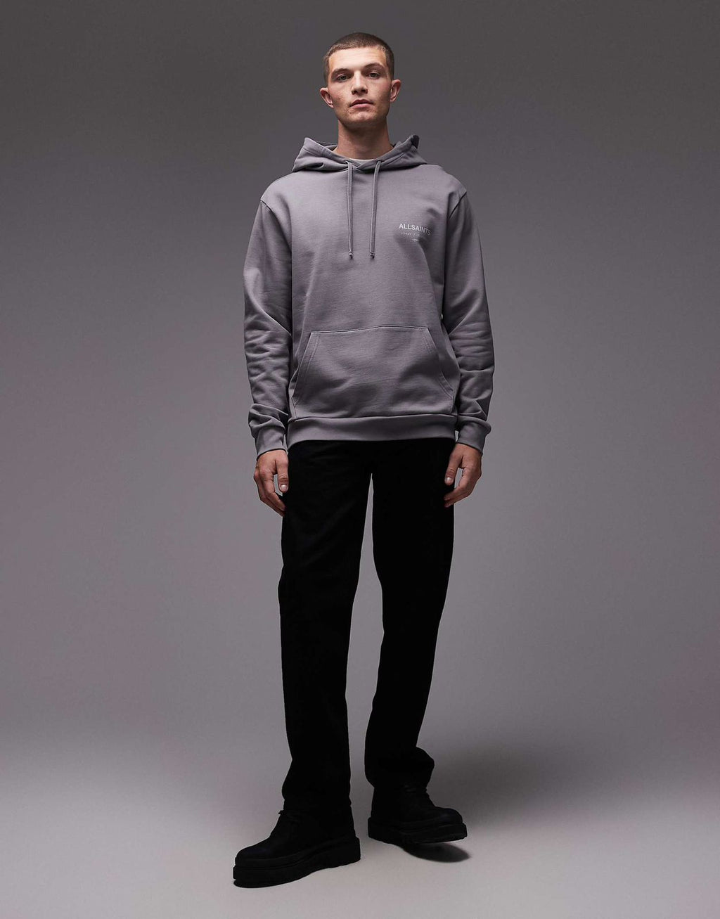 Allsaints - Underground hoodie in grey