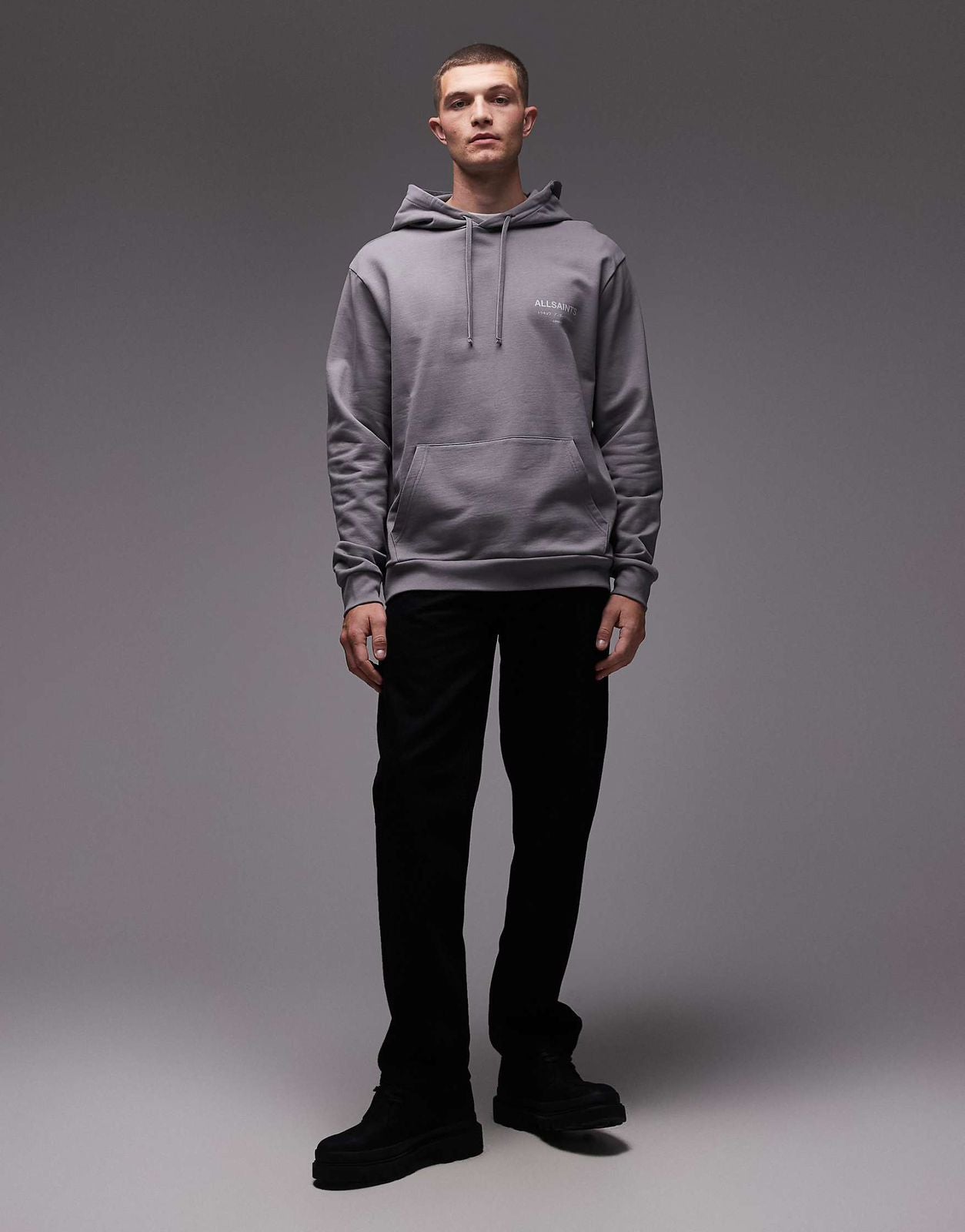 Allsaints - Underground hoodie in grey