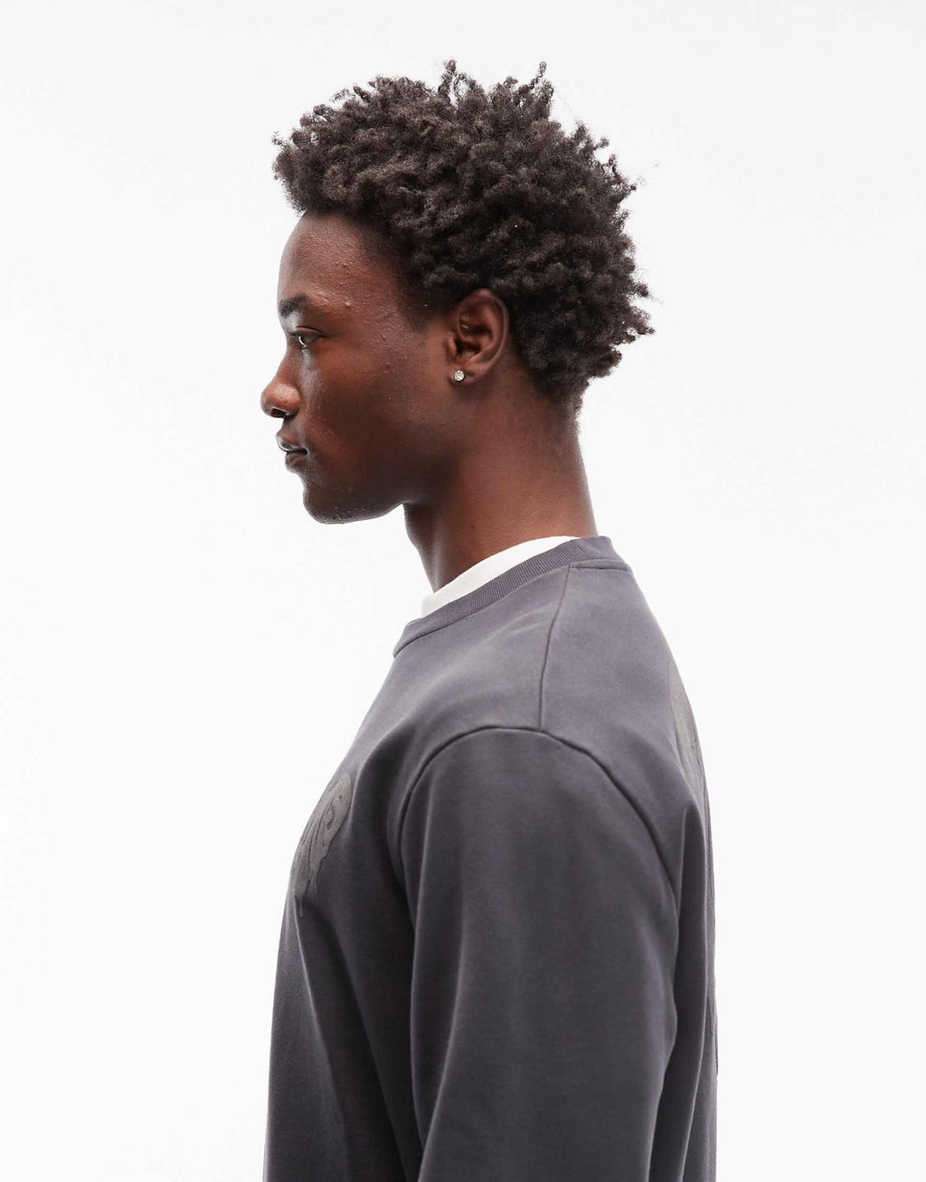 Allsaints - Trip crew sweatshirt in washed black - BLACK