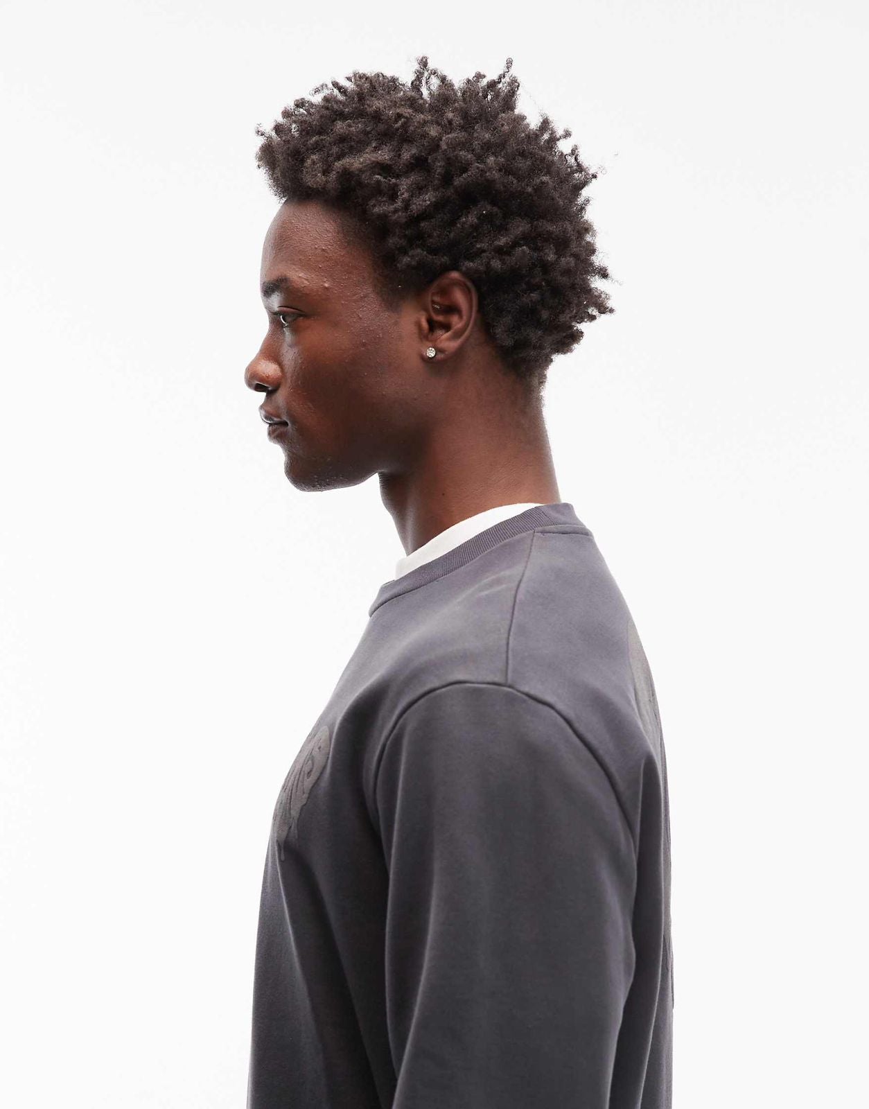 Allsaints - Trip crew sweatshirt in washed black - BLACK