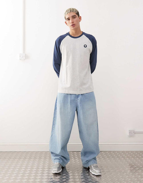 Aape - Boxy Long Sleeve Raglan T-Shirt