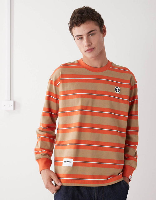 Aape - Boxy Long Sleeve Striped T-Shirt
