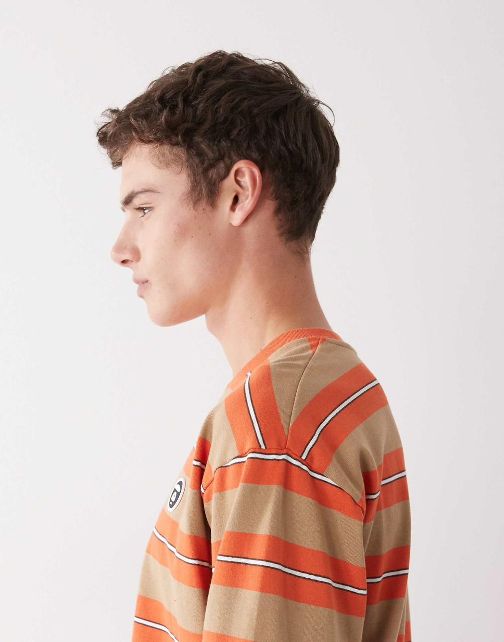 Aape - Boxy Long Sleeve Striped T-Shirt