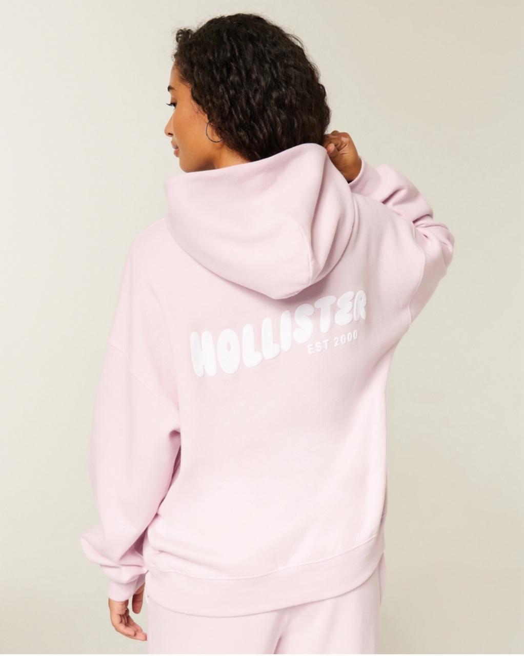 Hollister - Feel Good Oversized Logo Graphic Hoodie