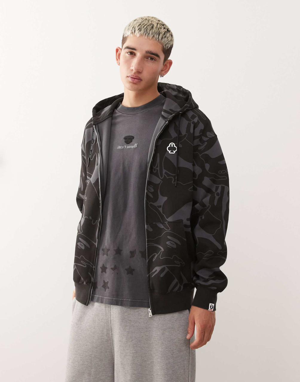 Aape - Logo Zip Through Hoodie