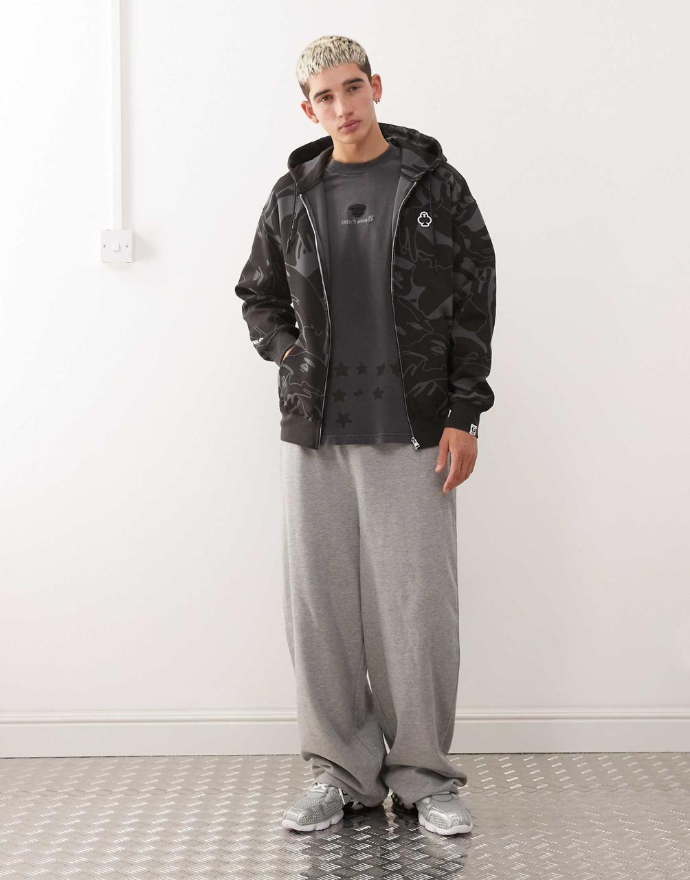 Aape - Logo Zip Through Hoodie