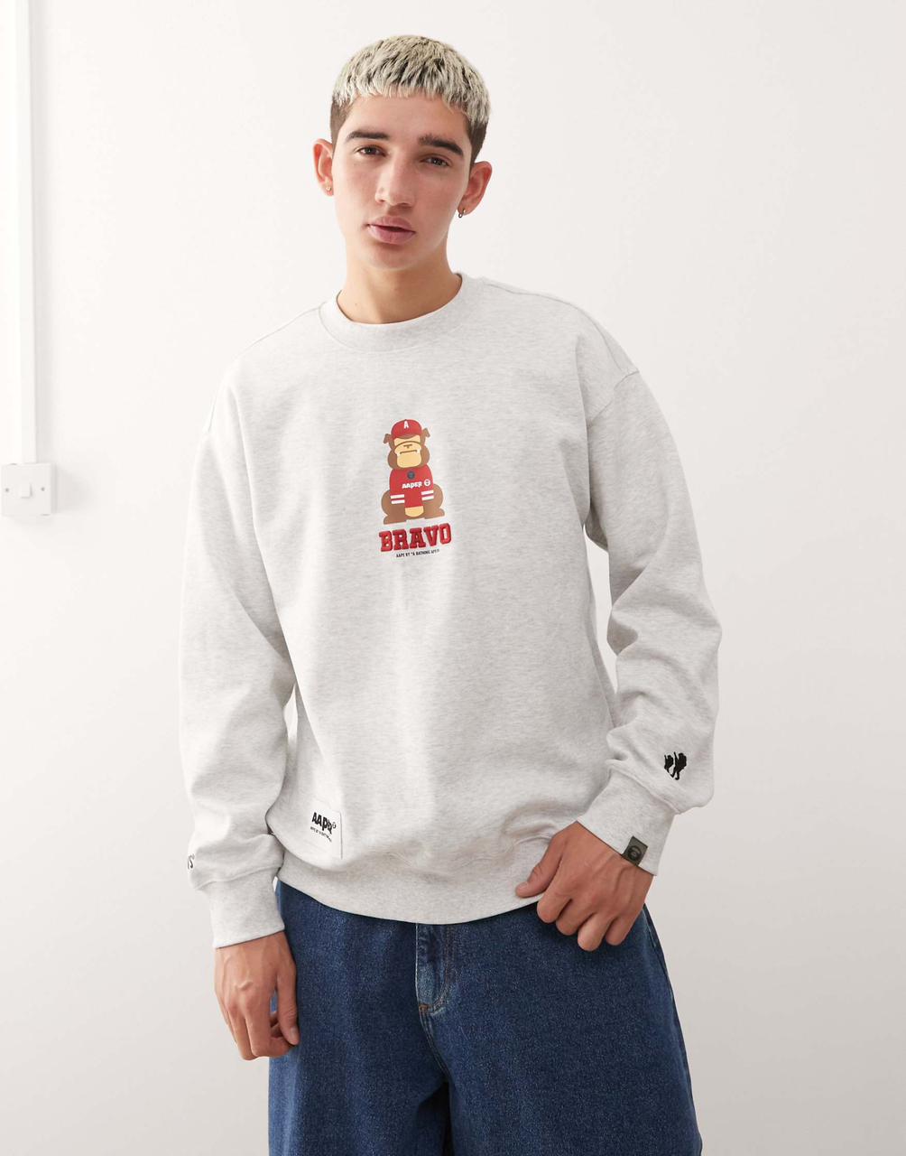 Aape - Crew Sweatshirt In Grey