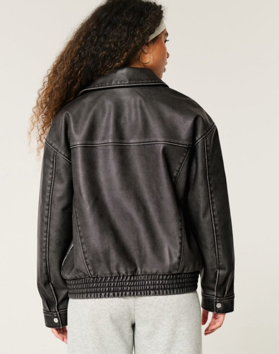 Hollister - Vegan Leather Jacket IMMEDIATE - Brandatak Store