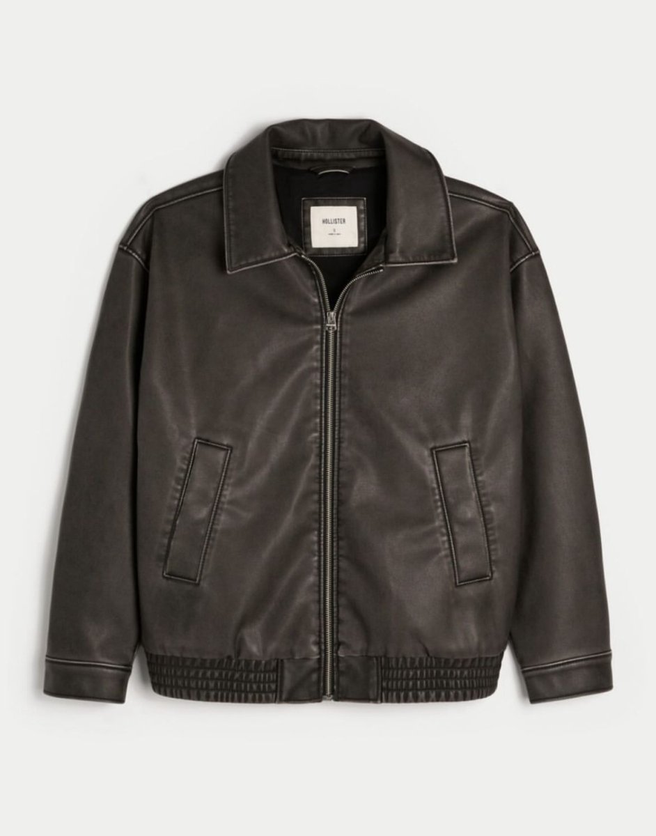 Hollister - Vegan Leather Jacket IMMEDIATE - Brandatak Store