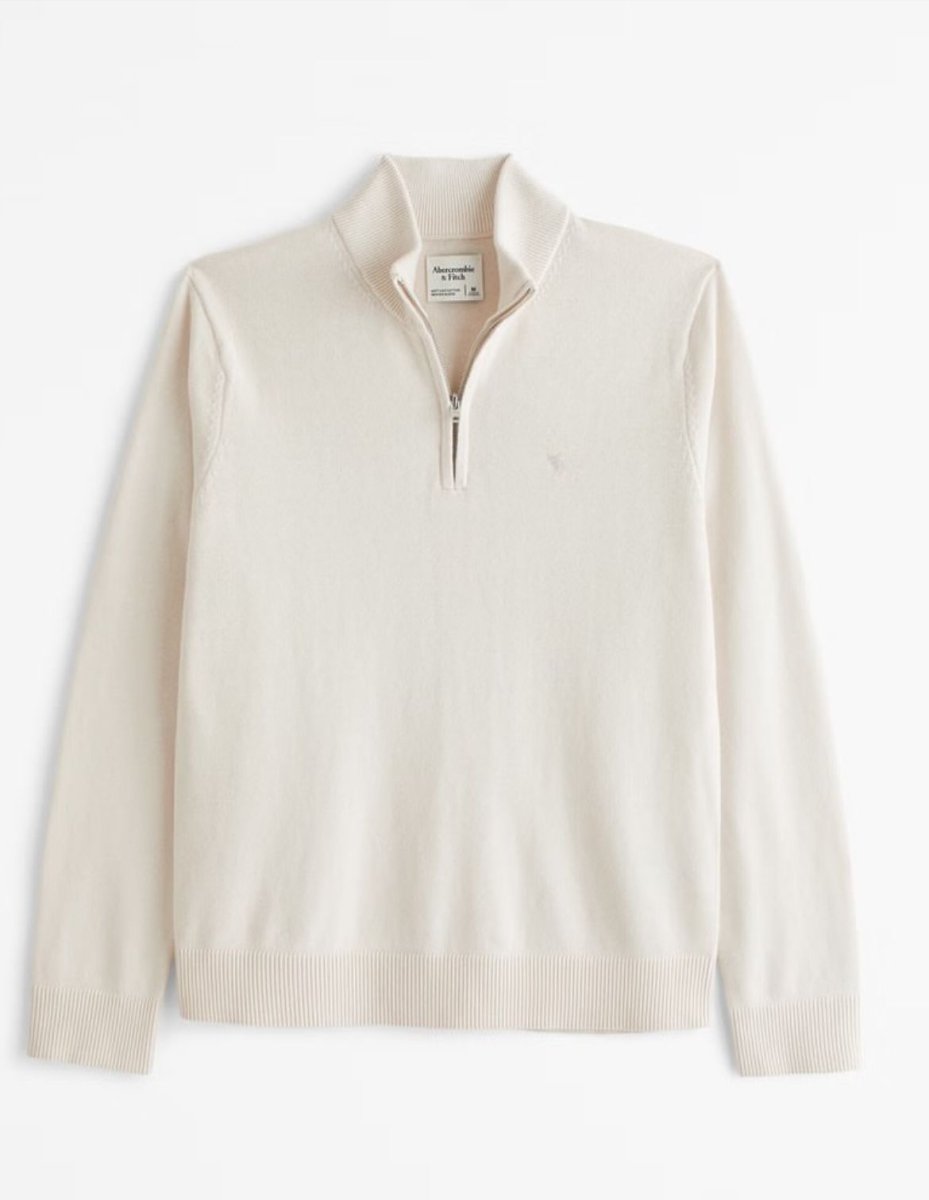 Abercrombie & Fitch - Cable Quarter - Zip Sweater IMMEDIATE - Brandatak Store