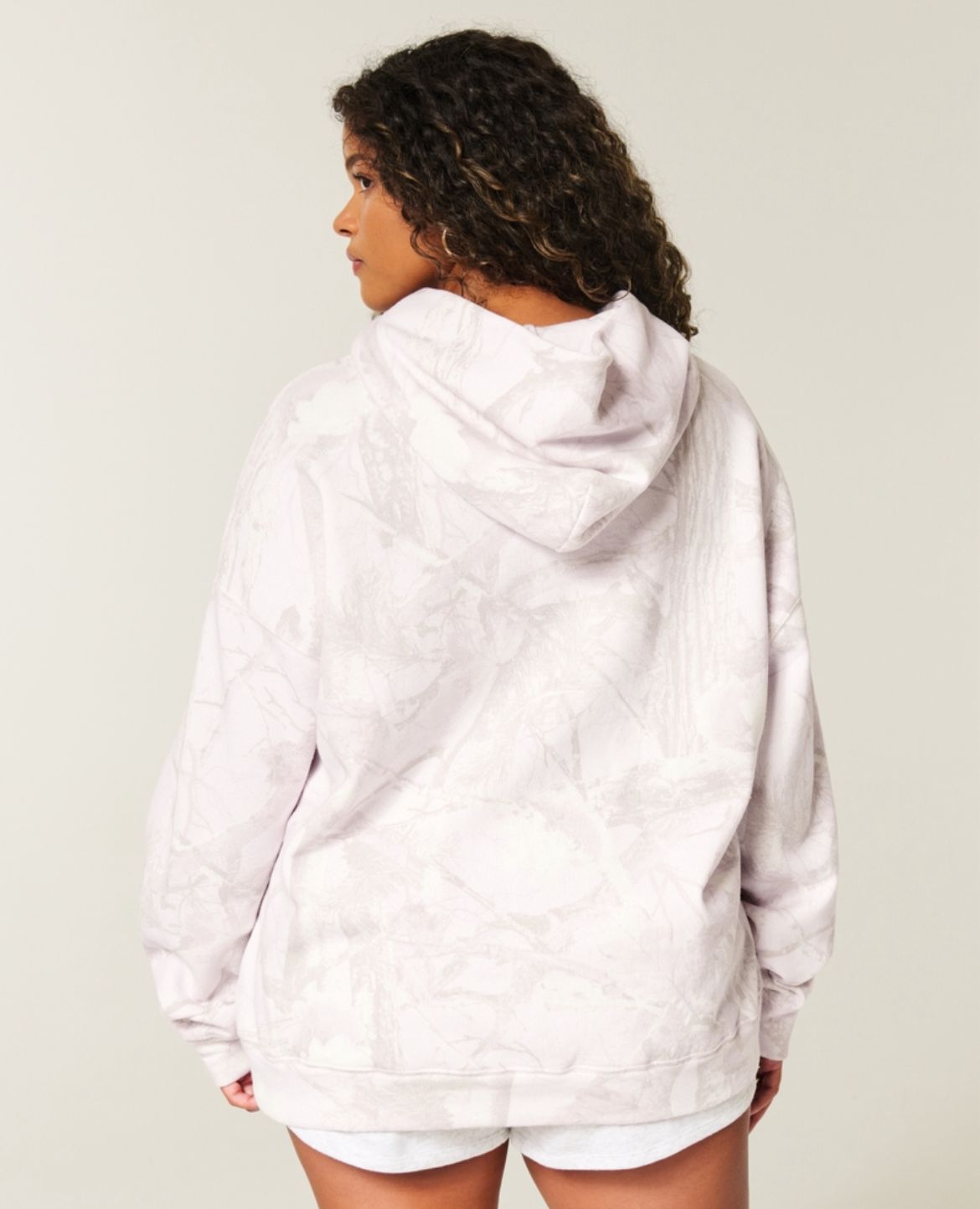 HOLLISTER - OVERSIZED PINK CAMO HOODIE IMMEDIATE