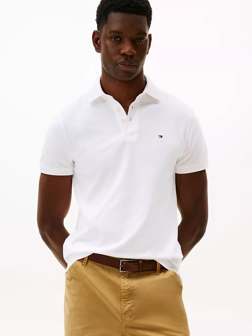 TOMMY HILFIGER - SLIM FIT STRETCH PIQUE POLO IMMEDIATE