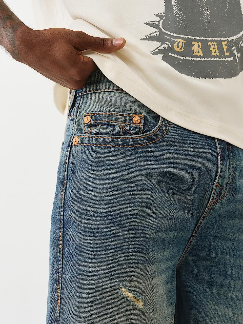 TRUE RELIGION - DISTRESSED BIG T SKATE JEAN