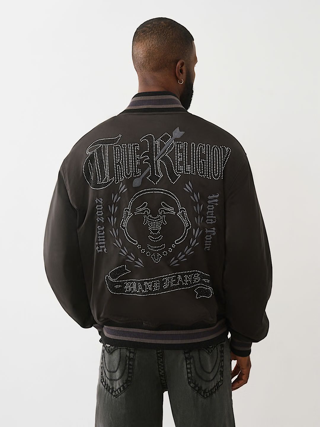 TRUE RELIGION - CRYSTAL SATIN BOMBER JACKET