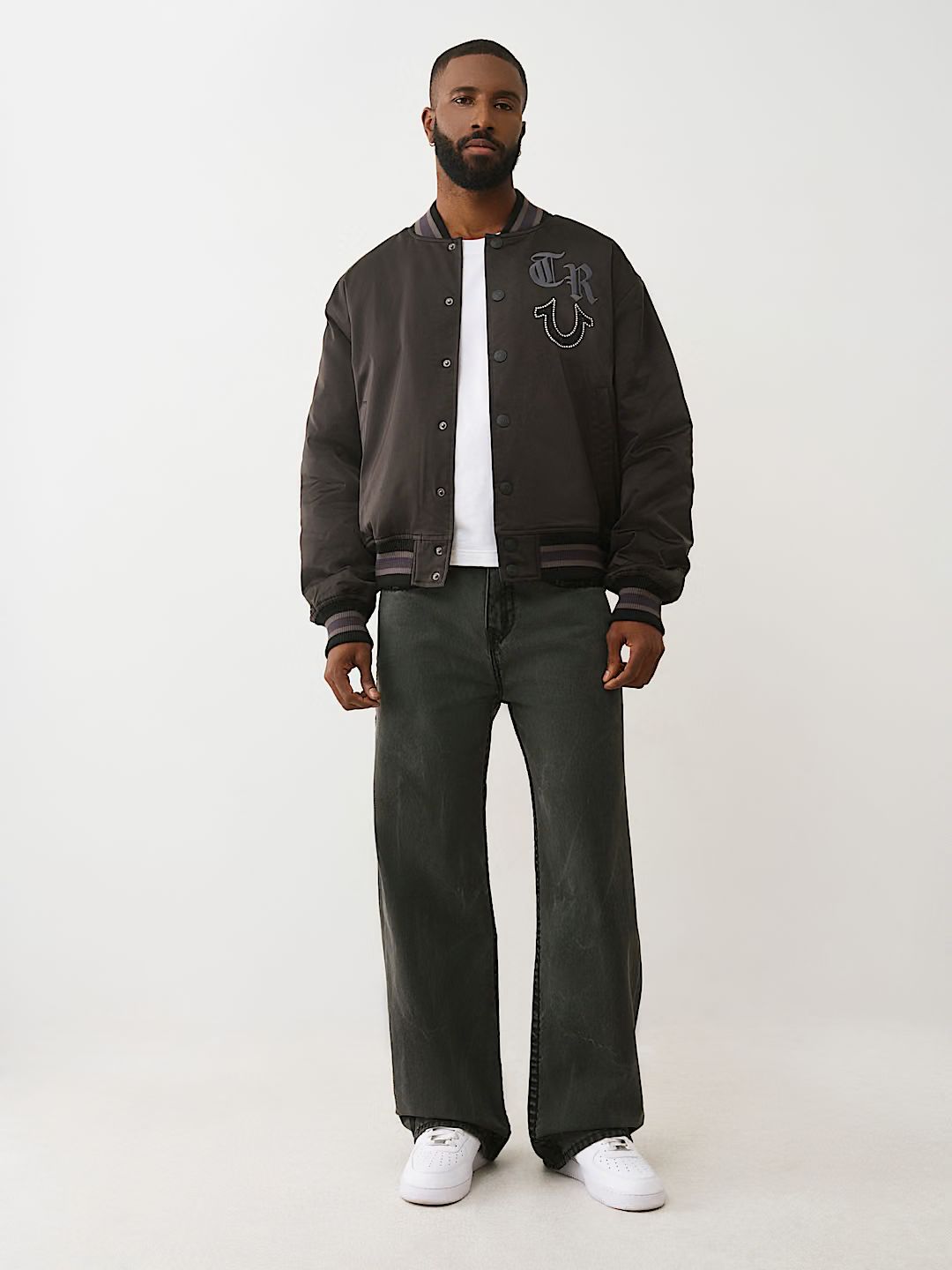 TRUE RELIGION - CRYSTAL SATIN BOMBER JACKET