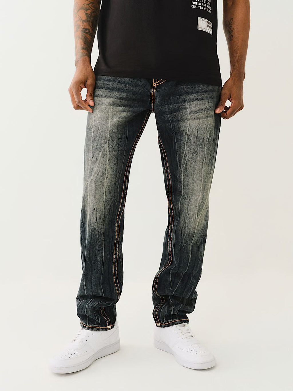 TRUE RELIGION - ROCCO QUAD LOGO SUPER T SKINNY JEAN 32" IMMEDIATE