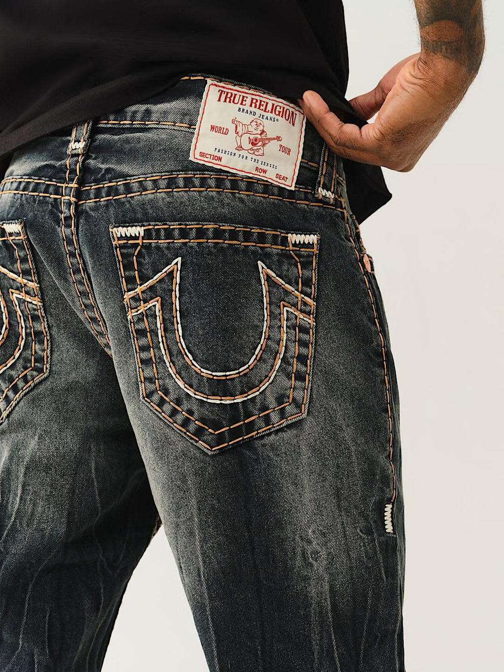 TRUE RELIGION - ROCCO QUAD LOGO SUPER T SKINNY JEAN 32" IMMEDIATE