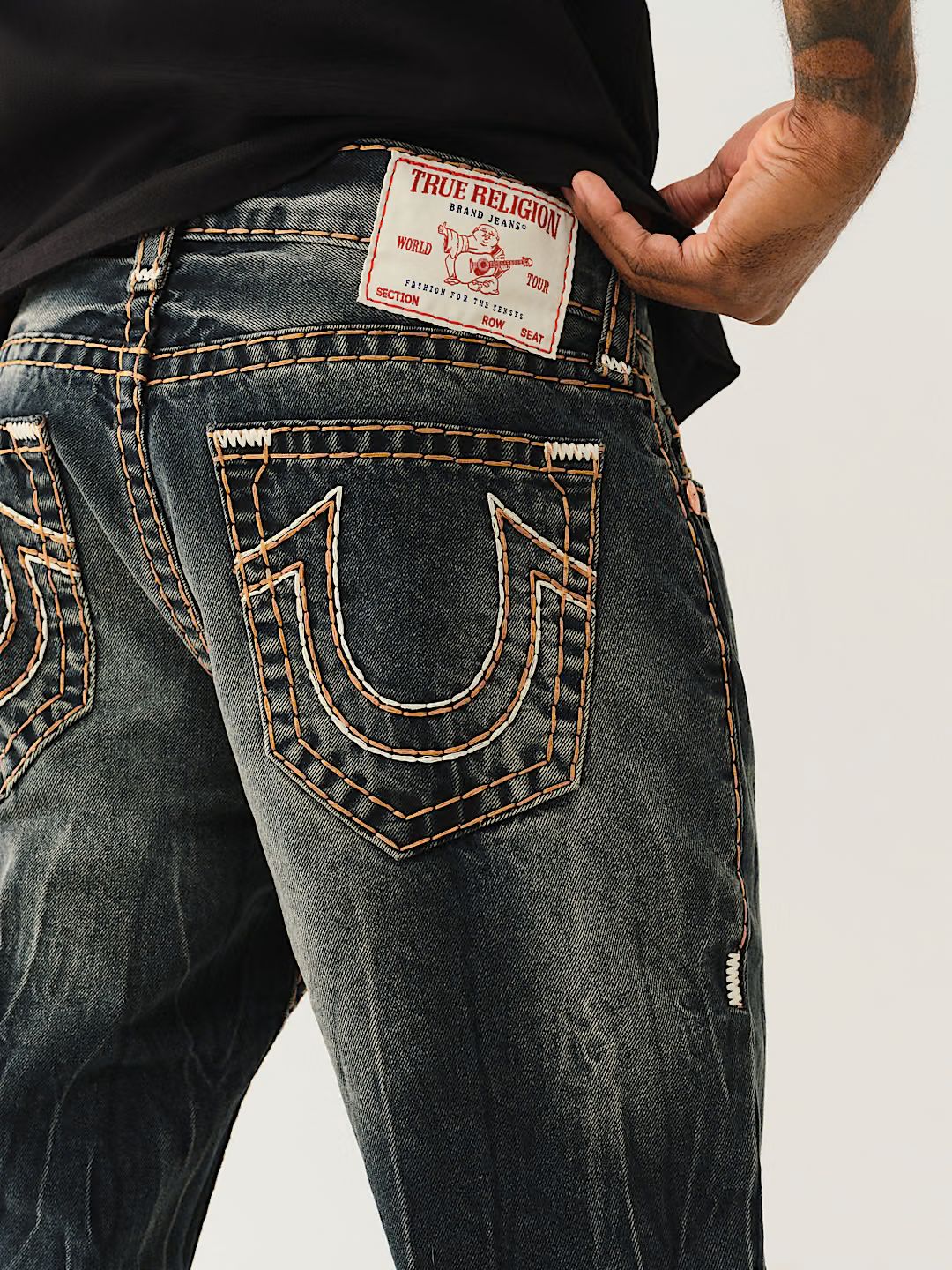 TRUE RELIGION - ROCCO QUAD LOGO SUPER T SKINNY JEAN 32" IMMEDIATE