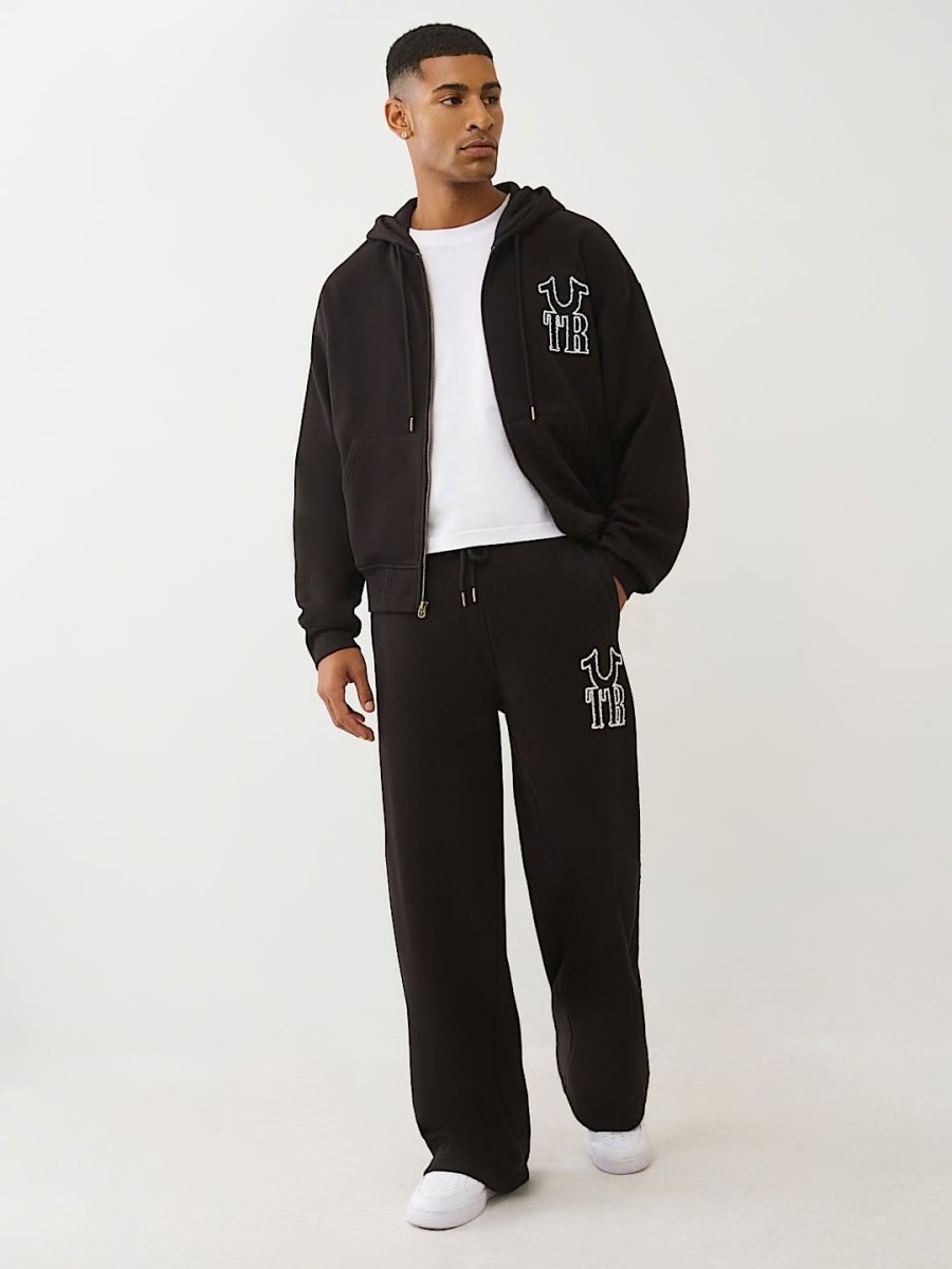TRUE RELIGION - RIBBED LOGO BAGGY SWEATPANT - Brandatak Store