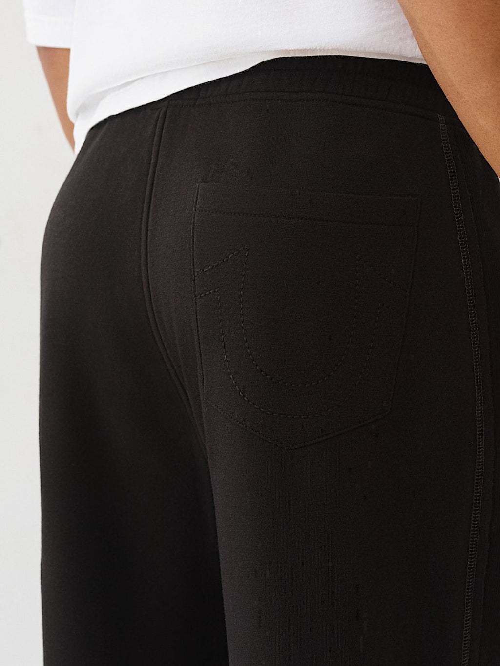 TRUE RELIGION - RIBBED LOGO BAGGY SWEATPANT