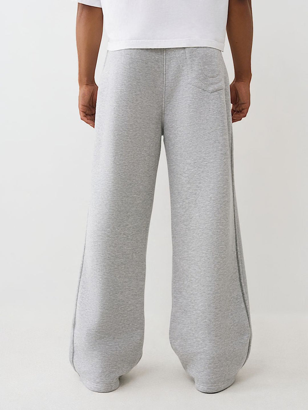 TRUE RELIGION - RIBBED LOGO BAGGY SWEATPANT