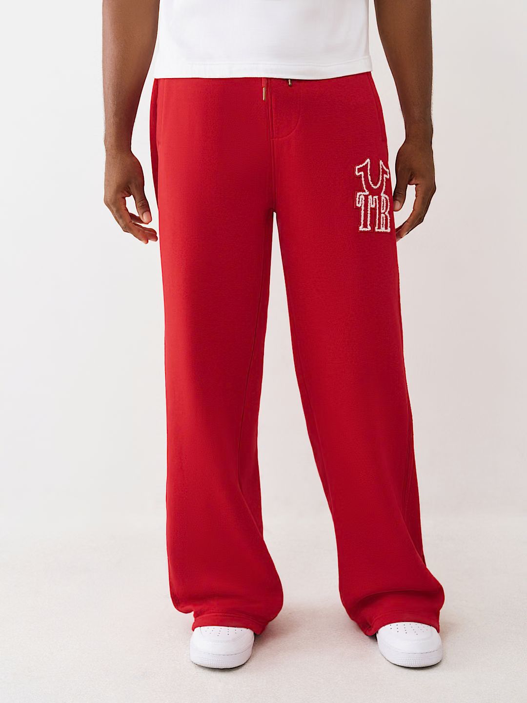 TRUE RELIGION - RIBBED LOGO BAGGY SWEATPANT