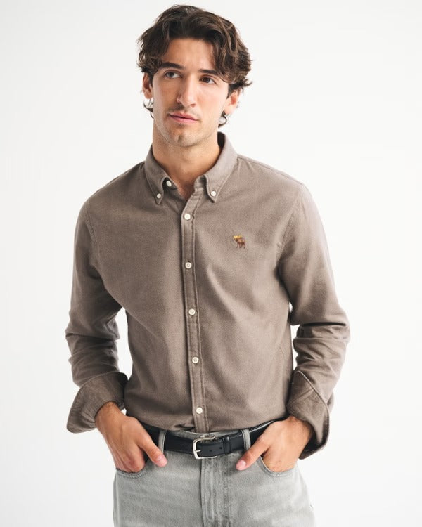 Abercrombie & Fitch - Icon Brushed Button-Up Shirt