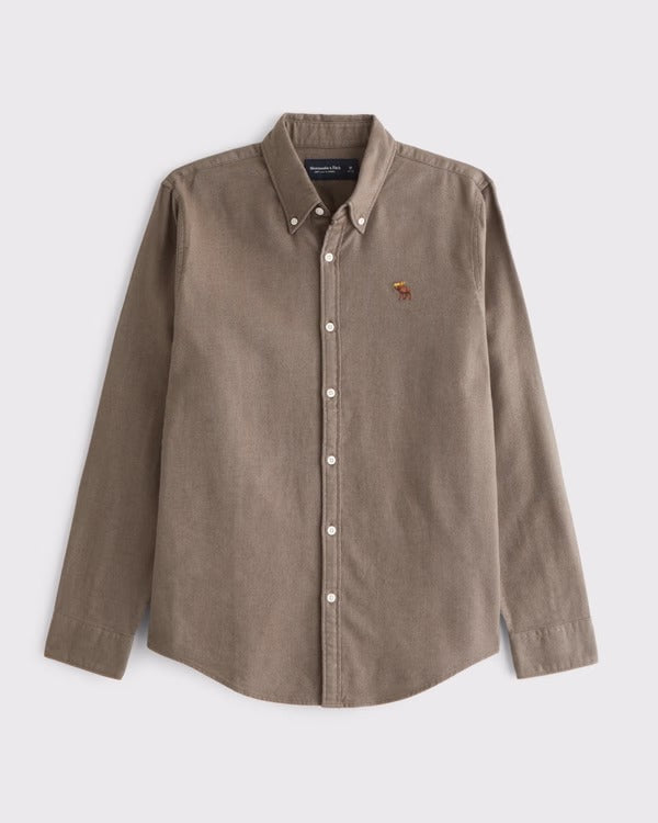 Abercrombie & Fitch - Icon Brushed Button-Up Shirt