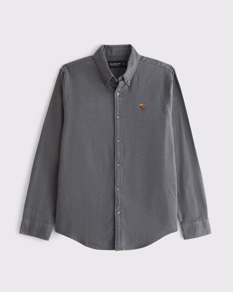 Abercrombie & Fitch - Icon Brushed Button-Up Shirt