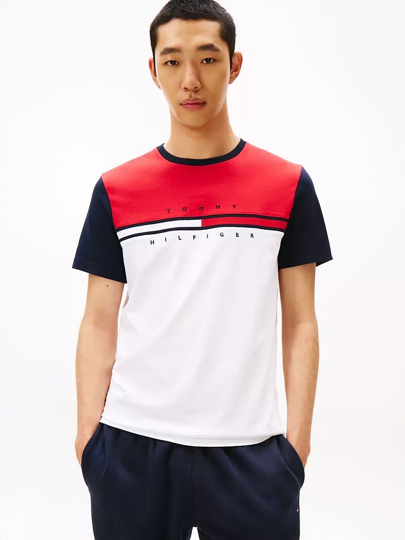 Tommy Hilfiger - Colorblack Flap Stripe Logo T-Shirt IMMEDIATE